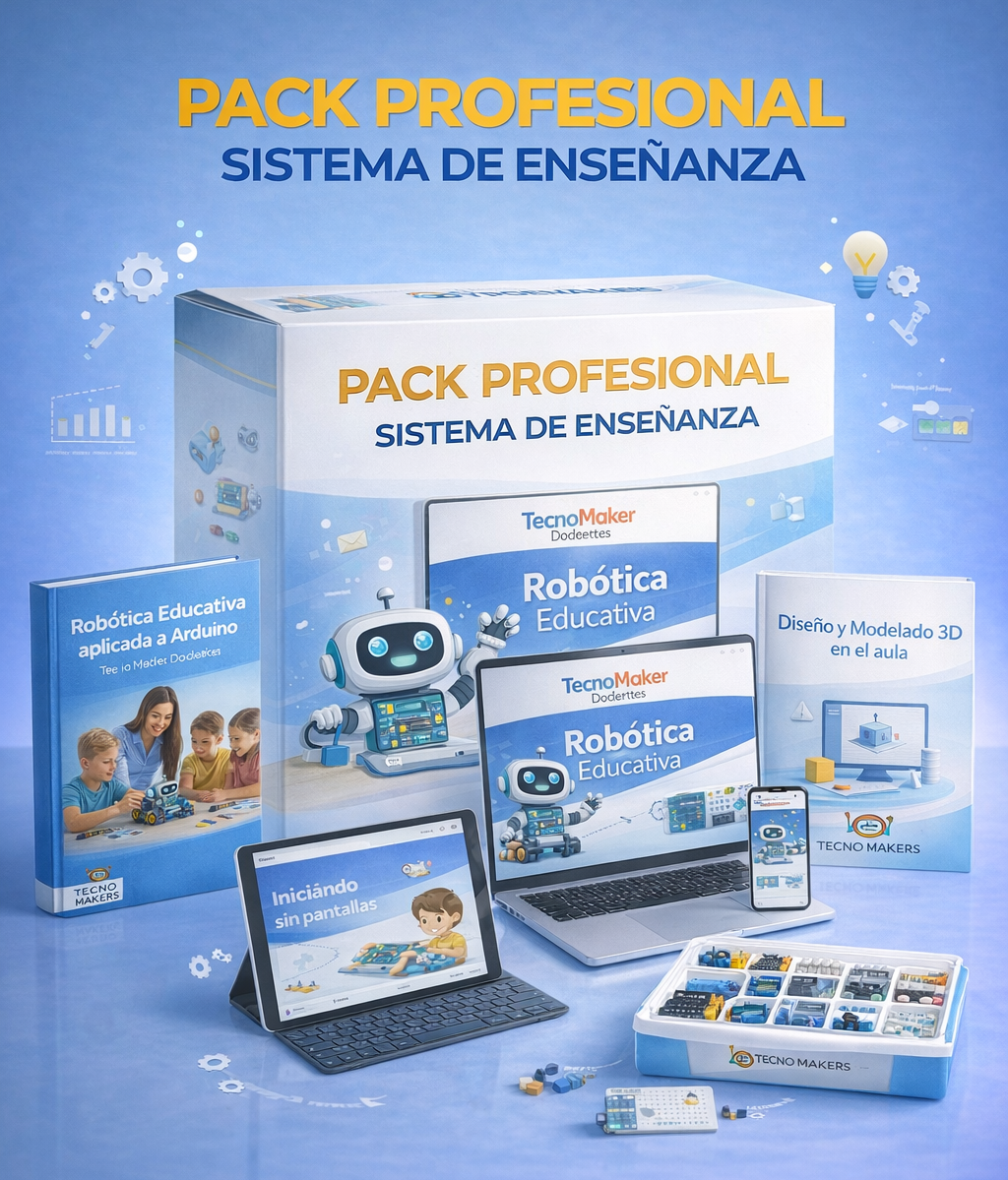 Pack Profesional Robótica con Arduino, diseño 3D + Qué enseñar en cada edad